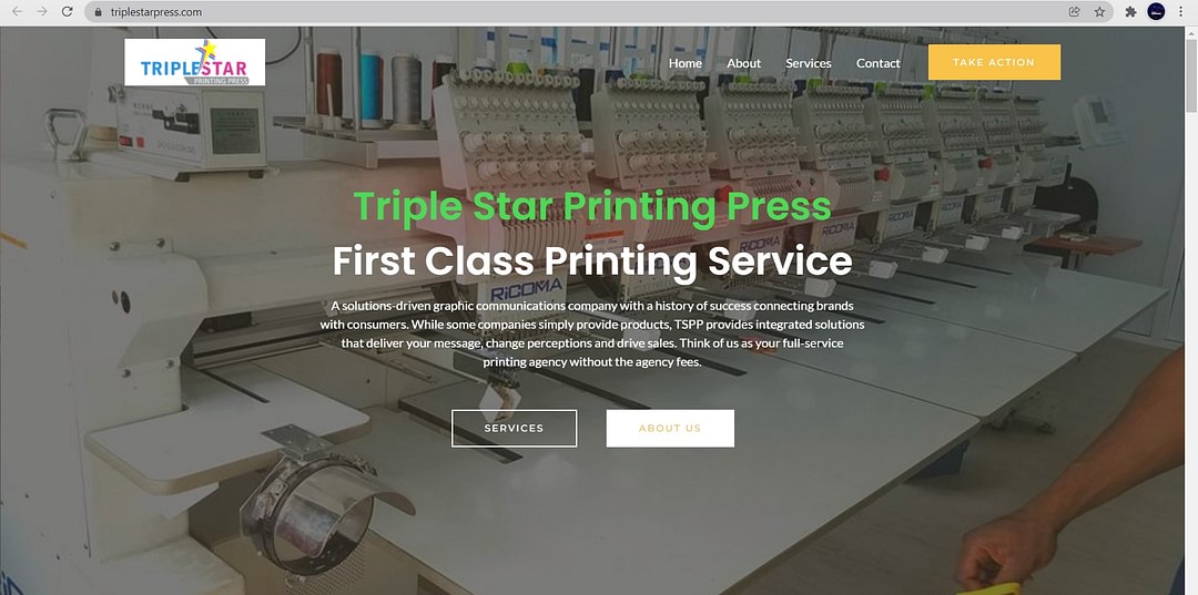 Triplestar printing press cover